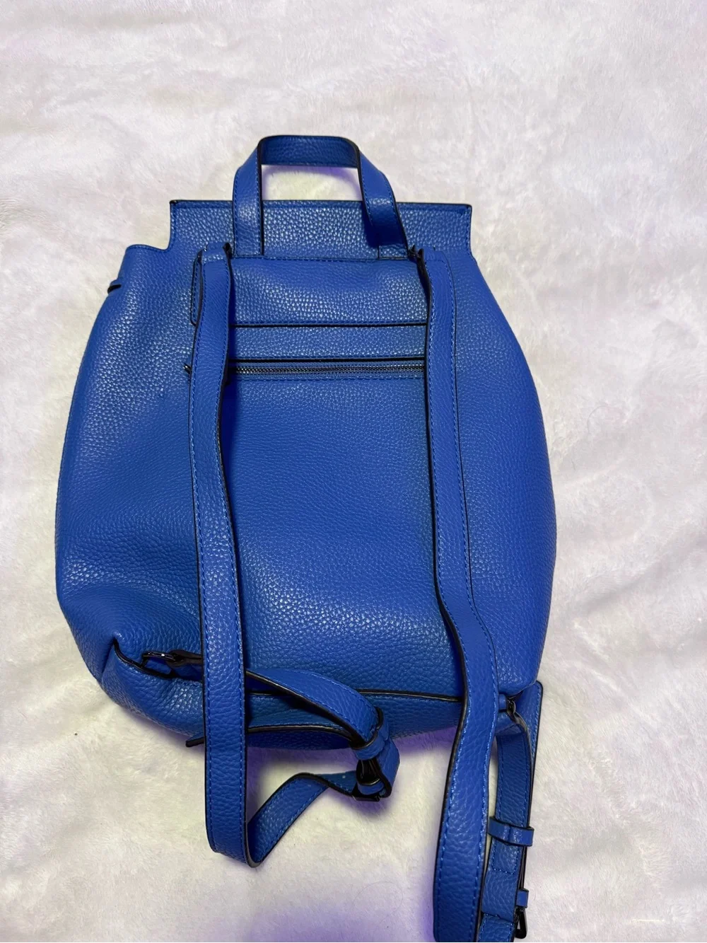 Guess Royal Blue Pebbled Leather Mini Backpack
